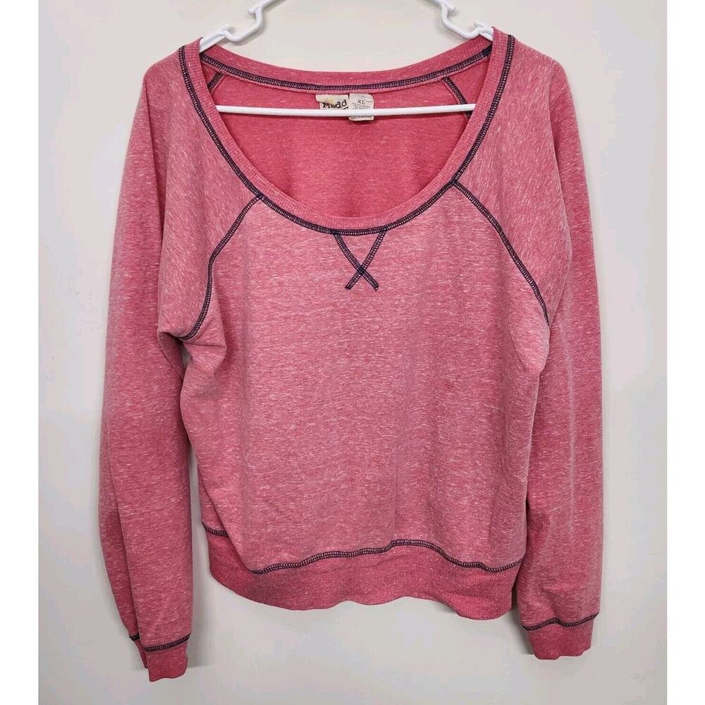 MUDD Lightweight Long Sleeve Sweatshirt Woman's XL Pink 1117